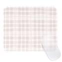 Square Cute Striped Mouse Pad with Stitched Edge, Premium Waterproof Cloth Aesthetic Small Mouse Mat, Non-Slip Rubber Base Simple Funny Mousepad Desk Accessories,Khaki Checkerboard