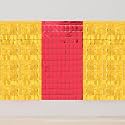 Foil Fringe Curtains Backdrop Pack of 3 (2 Gold &amp; 1 Blue) Square Curtain for Weddings Anniversaries Baby Showers Birthday Stage Background Decorations - 9 x 6 ft