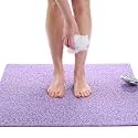 Square Shower Mat - Non Slip Shower Mats for Inside Shower - Extra Large 31x31 Shower Floor Mat Non Slip - Square Bath Mat for Shower - Secure Anti Slip Loofah Shower Bath Mat (31x31 Purple)