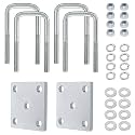 Square Trailer Axle U Bolt Kit for 2x2 Axle - 4 3/4" Long