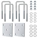 Square Trailer Axle U Bolt Kit for 2x2 Axle - 5 1/4" Long