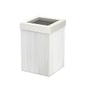 Gatco Small Bathroom Trash Can with Lid, Square 3 Gallon Wastebasket, Under Sink, White Oak with Matte White, for Bathroom, Bedroom, Office (1936W)