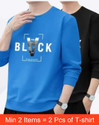 squareretails Printed Men Black Blue T-Shirt