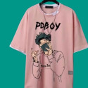 squareretails Printed Men Black Pink T-Shirt