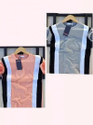 squareretails Striped Men Round Neck Grey Pink