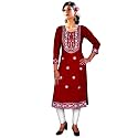 SQUARO Women Embroidery Cotton Rayon Straight Kurta