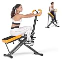 Squat Machine for Home Gym, Squat Rowing Machine with Adjustable Resistance and Optional Full Motion, Squat Assist Trainer for Glutes (Orange)