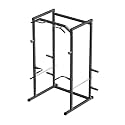 Squat Rack with Pull Up Bar, 1100 LB Power Cage Bench and Squat Rack for Home Gym with Dip Bars, J-Hooks, Adjustable Safety Spotters & Squat and Bench Rack Accessories