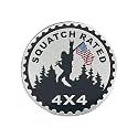 GLSOWEE Squatch Badge Rated Car Emblem, 4 x 4 3D Metal Stickers