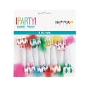 Squawker Party Blowers with Feathers, 8ct