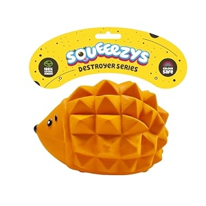 squeeezys hedgehog  squeaky toys for dogs latex dog toys for large dogs 030kgs  orange