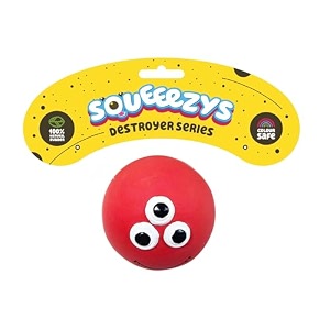 monster ball  dog ball squeaky toys for dogs latex small dog toys 0-10kgs  red
