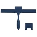 Squeegee for Shower Glass Door, 11-Inch Shower Squeegee for Glass Doors, Bathroom Silicone Squeegees Wiper for Shower with Non-Slip Handle, No-Drilling Silicone Hanging Hook, for Tiles (Dark Blue)
