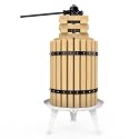 SQUEEZE master Fruit Press-4.75Gallon/18L-Solid Wood Basket Wine Press-Vintage traditional juicer-6 Press Wooden Blocks-Pole Handle Bar for Juice,Wine,Cider-1 free filter bag included