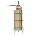 SQUEEZE master XL Fruit Apple Cider Wine Classic Press-Blue-7.9 Gallon/30L-Solid Wood Basket-Vintage traditional juicer-Pole Handle Bar for Juice,Wine,Cider-1 free filter bag included