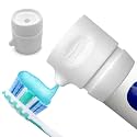 Chrome Cherry SqueezMe EasyPump Toothpaste Dispenser Cap, No-Mess Dispensing for Kids and Adults, Easy Installation, Fits Most Standard Tubes Up to 230g, White, 1-Pack