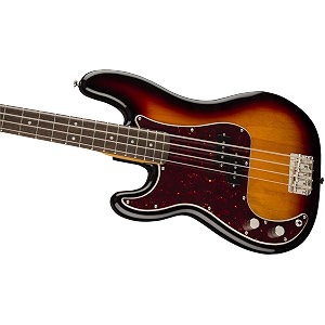 squier classic vibe 60s precision bass 3-color sunburst left-handed laurel fingerboard