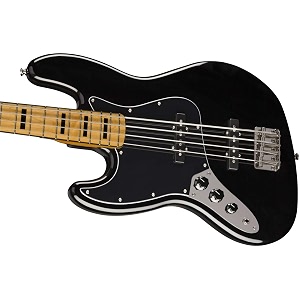 squier classic vibe 70s jazz bass black left-handed maple fingerboard