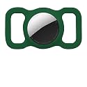 Squif Airtag Case for Pets, Dogs, Cats | Protective Silicone Cover Compatible With Airtag (Green)