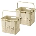 リス RISU GZBZ205 Trunk Cargo Mesh Cargo Beige 16L Set of 2 Made in Japan Small Storage Camping Plastic Stylish Picnic Divider