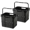 RISU GZBZ204 Trunk Cargo Mesh Cargo, Black, 3.6 gal (16 L), Set of 2, Made in Japan, Small Storage Case, Camping, Plastic, Stylish, Picnic Dividers