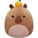 Squishmallows Original 8in Lijjian the Capybara with Fuzzy Belly and Yuzu on Head – Official Jazwares Plush (Little)