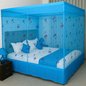 SR ENTERPRISE Floral Design Blue Color Queen