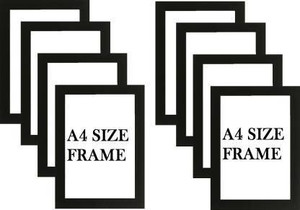 sr enterprises wood wall photo frame black 8 photos a4 size