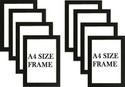 sr enterprises Wood Wall Photo Frame (Black, 8 Photo(s), A4 SIZE)