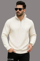 SR Fashion Men Self Design High Neck