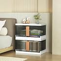 SR Morden Collapsible Wardrobe for Storage | Space Saving Wardrobe with Doors | Modular Storage Cabinet with Wheel | Almirah and Wardrobe for Baby Clothes Closet for Bedroom, Living Room(2 Layer)