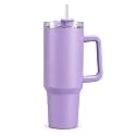 SR Plastic Tonny Tumbler with Handle &amp; Lid, Straws – Mug with Lid | Reusable Plastic Coffee Sipper Mugs with Lid &amp; Straw | Large Travel Mug Water Cup for Gym, Office &amp; Outdoor Use (Purple)