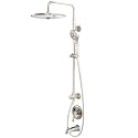 SR SUN RISE Slide Bar Shower System Bathtub Faucet Set 10 Inch 3-Function Rain Shower Heads and Handheld Combo for Bathroom Single Handle Shower Fixture Valve and Trim kit, Brushed Nickel