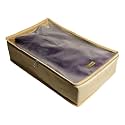 Rexin Shirt Cover | Foldable &amp; Durable Wardrobe Organizer | Shirt Organizer for Closet Storage | Shirt Organizer for Home &amp; Traveling with Transparent Window | Beige, Pack of 1