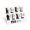 SRCA Chess Coffee Connect Vinyl Sticker Pack, Chess Theme, 8 Unique Designs, Waterproof and Durable