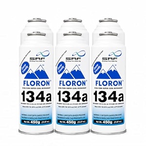 srf floron r134a refrigerant gas can for car ac systems 450gpack of 6
