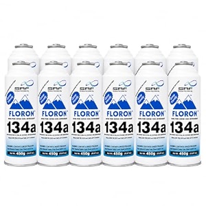 srf floron r134a refrigerant gas can for car ac systems 450g pack of 12