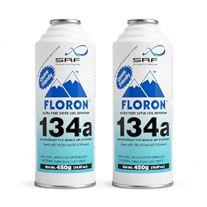 srf floron r134a refrigerant gas can for car ac systems 450g pack of 2
