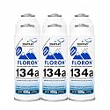 SRF FLORON R134a Refrigerant Gas Can for Car AC Systems, 450g(pack of 6)