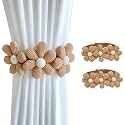 SRG Curtain Tiebacks for Curtains 2 Pack, Decorative Curtain Holdbacks for Drapes, Handmade Tie Backs No Drilling for Home Bedroom Window Decor – Daisy Khaki