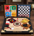 Srh Sports 20X20 INCH SMALL SIZE CARROM WITH 20 PCS PLASTIC COIN WITH CHESS . 5 cm Carrom Board