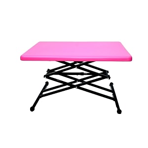 sri balaji multi utility purpose scissors tables portable  adjustable scissors table  rectangular folding scissors table  multi-purpose plastic scissors table for study pink
