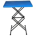 SRI Balaji Multi Utility Purpose Scissors Tables Portable | Adjustable Scissors Table | Rectangular Folding Scissors Table | Multi-Purpose Plastic Scissors Table for Study Blue