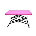 SRI Balaji Multi Utility Purpose Scissors Tables Portable | Adjustable Scissors Table | Rectangular Folding Scissors Table | Multi-Purpose Plastic Scissors Table for Study Pink