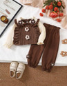 SRI Dresses Girls Casual Top Pant Chocolate