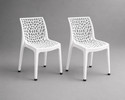 SRI GAYATHRI POLYMERS Premium Web Design Plastic Chair|Stylish Modern Armless Chair for multipurpose Plastic Outdoor Chair