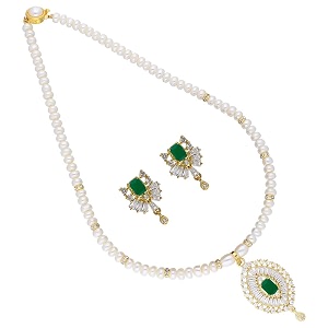 sri jagdamba pearls dealer girl39s neha pearl pendant set