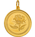 Sri Jagdamba Pearls Flower Coin cum Pendant 22kt Yellow Gold Pendant