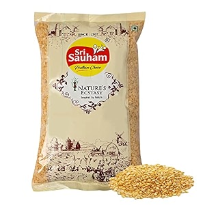 sri sauham premium moong dhuli - 500 gram  pesara pappu  whole moong daal gram washed  naturally rich in protein