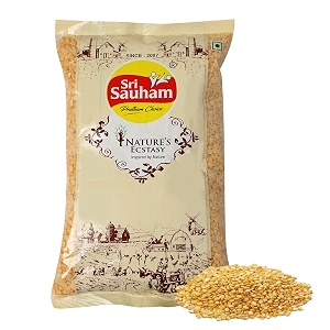sri sauham premium moong dhuli dal - 1 kg  whole gram washed  fresh  naturally rich in protein